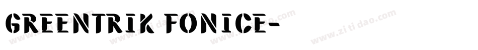 Greentrik fonice字体转换